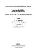 Tapa de Materials Reliability in Microelectronics II