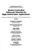 Tapa de Surface-Controlled Nanoscale Materials for High-Added-Value Applications