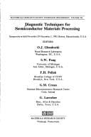 Tapa de Diagnostic Techniques for Semiconductor Materials Processing