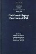 Tapa de Flat-panel display materials--1998