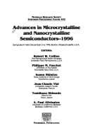 Tapa de Advances in microcrystalline and nanocrystalline semiconductors, 1996