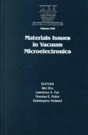 Tapa de Materials Issues in Vacuum Microelectronics