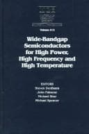 Tapa de Wide-Bandgap Semiconductors for High Power, High Frequency and High Temperature Vol. 512