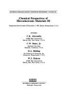 Tapa de Chemical perspectives of microelectronic materials III