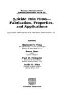 Tapa de Silicide Thin Films - Fabrication, Properties and Applications