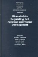 Tapa de Biomaterials Regulating Cell Function and Tissue Development
