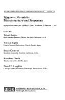 Tapa de Magnetic Materials: Microstructure and Properties