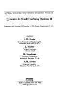 Tapa de Dynamics in small confining systems II