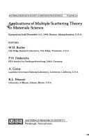 Tapa de Applications of multiple scattering theory to materials science