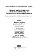 Tapa de Chemical surface preparation, passivation, and cleaning for semiconductor growth and processing