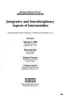 Tapa de Integrative and Interdisciplinary Aspects of Intermetallics