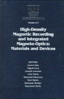 Tapa de High-density magnetic recording and integrated magneto-optics