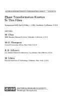 Tapa de Phase transformation kinetics in thin films
