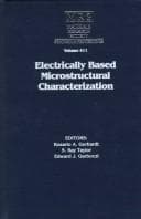 Tapa de Electrically based microstructural characterization