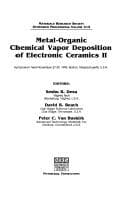 Tapa de Metal-Organic Chemical Vapor Deposition of Electronic Ceramics II