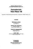Tapa de Ferroelectric Thin Films VII