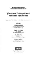 Tapa de Micro- And Nanosystems--Materials and Devices