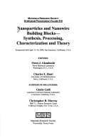 Tapa de Nanoparticles and Nanowire Building Blocks--Synthesis, Processing, Characterization and Theory