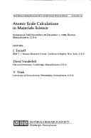 Tapa de Atomic Scale Calculations in Materials Science