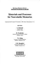 Tapa de Materials and processes for nonvolatile memories