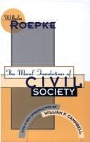 Tapa de The moral foundations of civil society