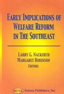 Tapa de Early implications of welfare reform in the Southeast