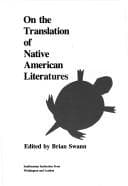 Tapa de On the translation of Native American literatures