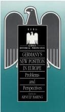 Tapa de Germany's New Position in Europe