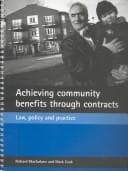 Tapa de Achieving community benefits through contracts