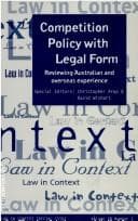 Tapa de Competition Policy with Legal Form