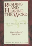 Tapa de Reading and hearing the Word from text to sermon