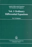 Tapa de Applied DifferentialEquations for Scientists and Engineers