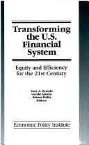 Tapa de Transforming the U.S. financial system