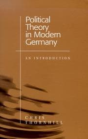 Tapa de Political Theory in Modern Germany