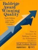 Tapa de Baldrige Award Winning Quality