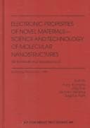 Tapa de Electronic properties of novel materials--science and technology of molecular nanostructures