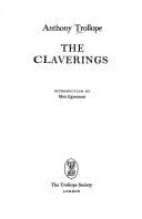 Tapa de Claverings (The Complete Novels of Anthony Trollope)