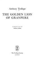 Tapa de The Golden Lion of Granpere (Trollope Society Edition of the Novels of Anthony Trollope)