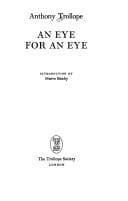 Tapa de Eye for an Eye