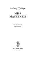 Tapa de Miss MacKenzie