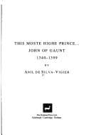 Tapa de This Moste Highe Prince - John of Gaunt