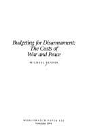 Tapa de Budgeting for Disarmament