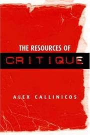 Tapa de Resources of Critique
