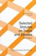 Tapa de Selected statutes on trusts and estates