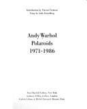 Tapa de Andy Warhol Polaroids 1971-1986