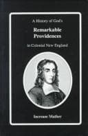 Tapa de A history of God's remarkable providences in colonial New England