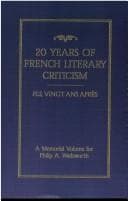 Tapa de Twenty years of French literary criticism