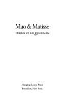 Tapa de Mao & Matisse