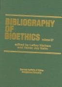 Tapa de Bibliography of Bioethics