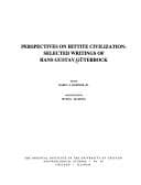 Tapa de Perspectives on Hittite Civilization
